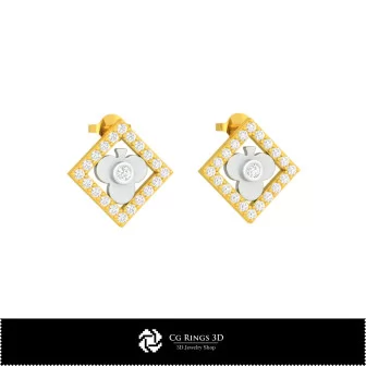 3D CAD Children Earrings with Playing Cards Home, Bijoux 3D CAO, Boucles D'oreilles 3D CAO, Boucles D'oreilles 3D CAO, Boucles D