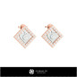 3D CAD Children Earrings with Playing Cards