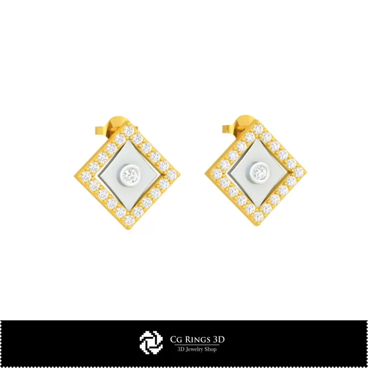 3D CAD Children Earrings with Playing Cards