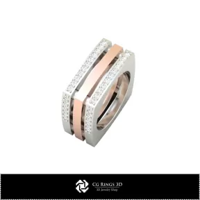 Ring mit Diamanten - Schmuck 3D-CAD