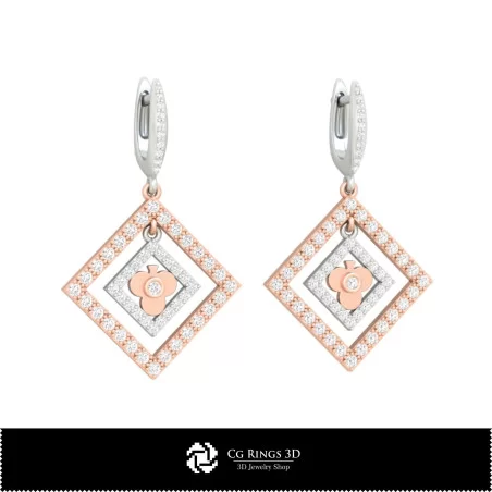 3D-CAD-Ohrringe mit Spielkarten