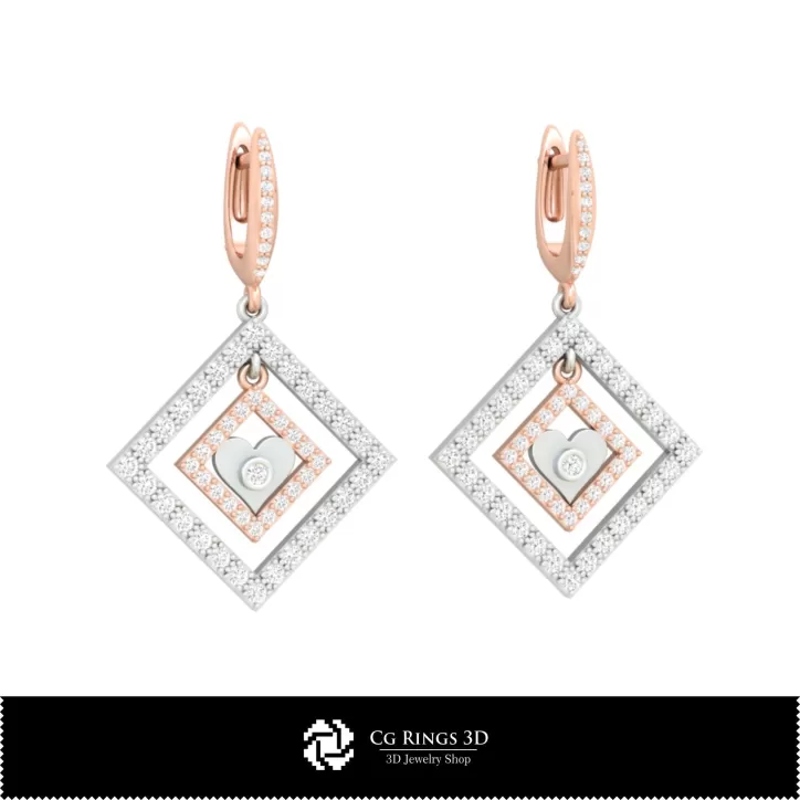 Pendientes CAD 3D con naipes