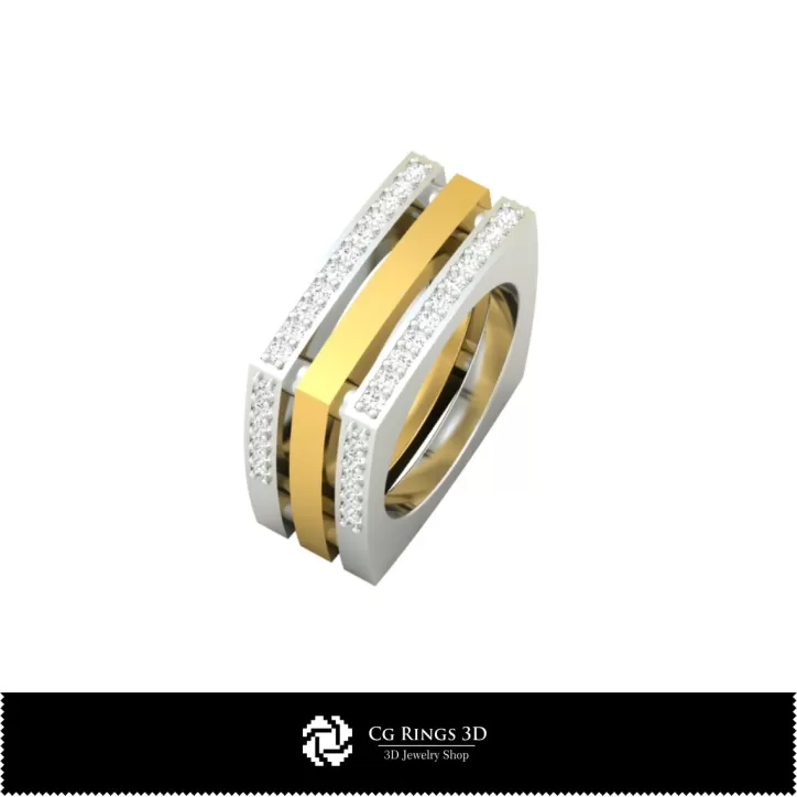 Ring mit Diamanten - Schmuck 3D-CAD