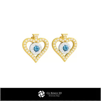 3D CAD Earrings with Playing Cards Home, Bijoux 3D CAO, Boucles D'oreilles 3D CAO, Boucles D'oreilles Diamant 3D, Boucles D'orei