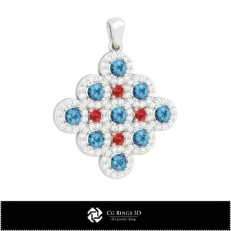 Pendentif 3D - Bijoux 3D CAO, Bijouterie 3D CAO, Pendentifs CAO 3D, Pendentifs diamant 3D