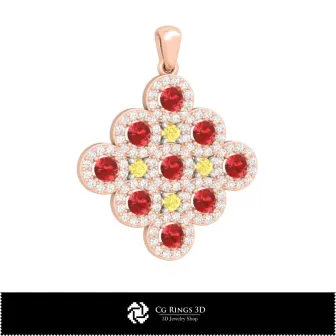 Pendentif 3D - Bijoux 3D CAO, Bijouterie 3D CAO, Pendentifs CAO 3D, Pendentifs diamant 3D