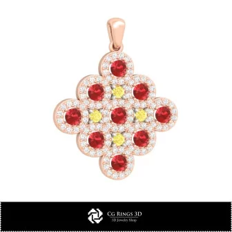 Pendentif 3D - Bijoux 3D CAO, Bijouterie 3D CAO, Pendentifs CAO 3D, Pendentifs diamant 3D