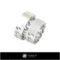 Anillos de boda con diamantes - CAD 3D de joyería