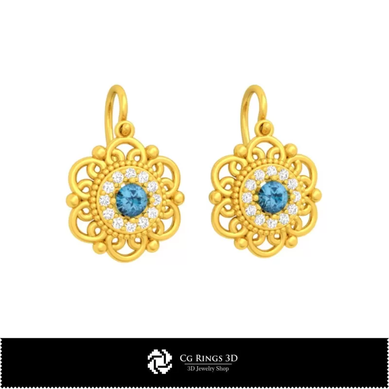 Boucles d'oreilles 3D CAO