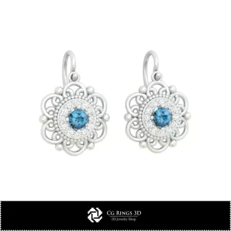 Boucles d'oreilles DAO 3D, Bijoux DAO 3D, Boucles d'oreilles 3D DAO, Boucles d'oreilles pendantes 3D