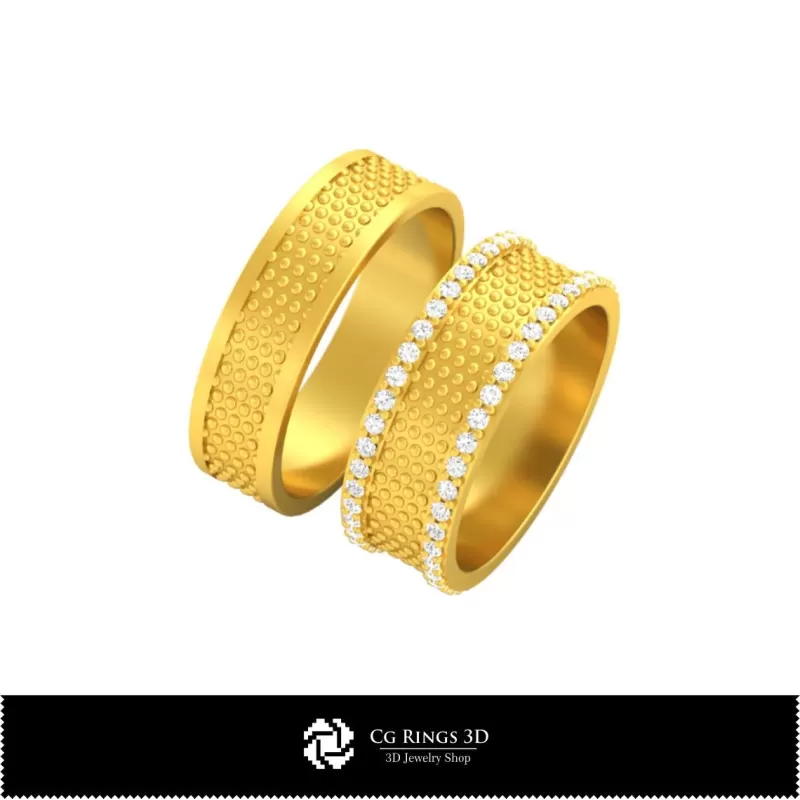 Bagues de mariage - Bijoux CAO 3D