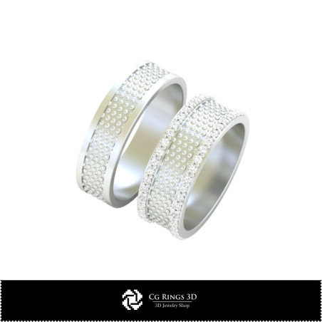 Wedding Rings - Jewelry 3D CAD