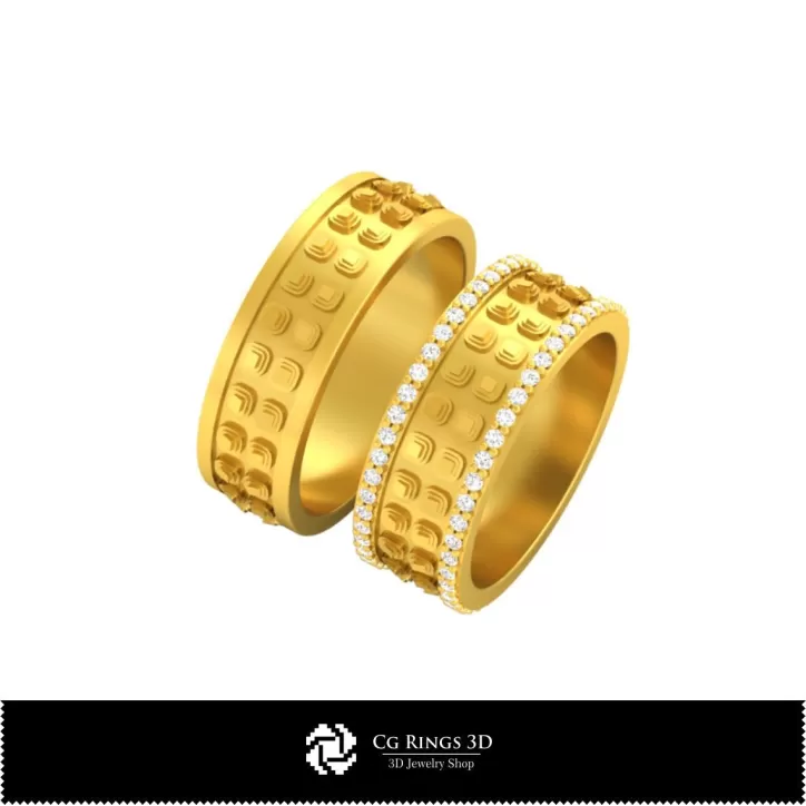 Bagues de mariage - Bijoux CAO 3D