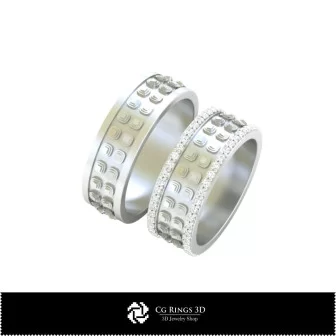 3D CAD Wedding Rings Home, Jewelry 3D CAD, Rings 3D CAD , Wedding Bands 3D