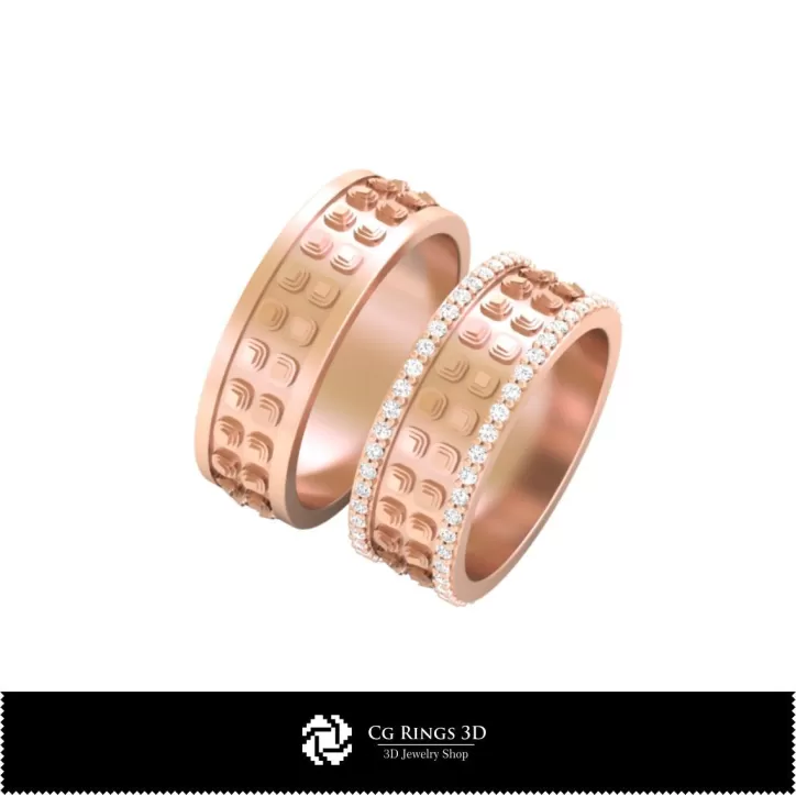 Bagues de mariage - Bijoux CAO 3D