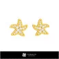 3D CAD Starfish Earrings Home,  Jewelry 3D CAD, Earrings 3D CAD , 3D Diamond Earrings, 3D Studs Earrings, 3D Children Earrings