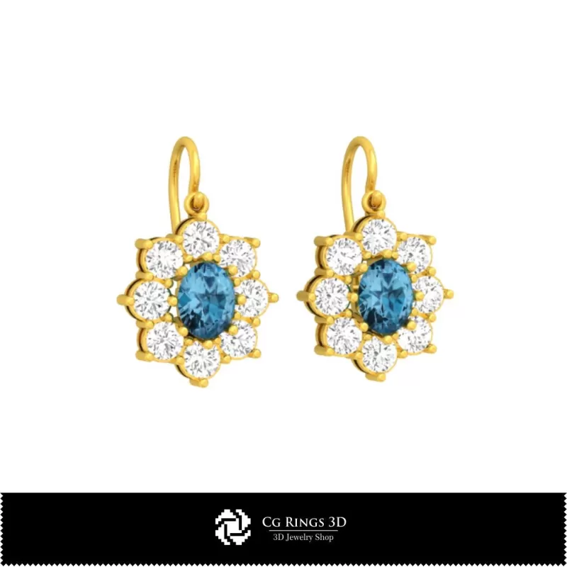 Boucles d'oreilles 3D CAO