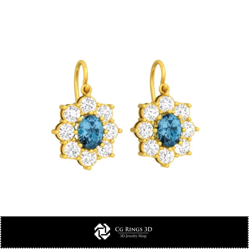 Boucles d'oreilles 3D CAO