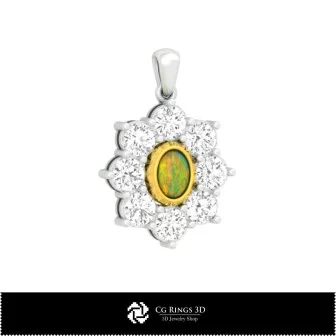 3D CAD Opal Pendant Home, Bijoux 3D CAO, Pendentifs 3D CAO, Pendentifs Diamant 3D, Pendentifs Opale 3D