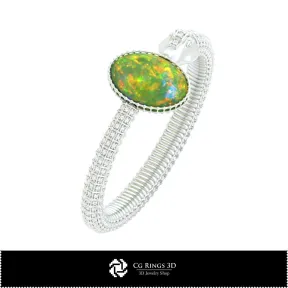 Brățară 3D CAD Snake cu Opal