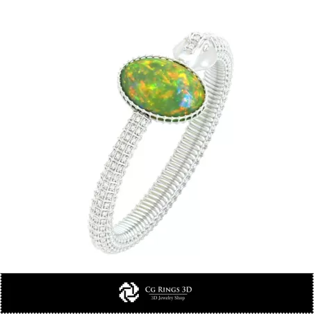 Brățară 3D CAD Snake cu Opal