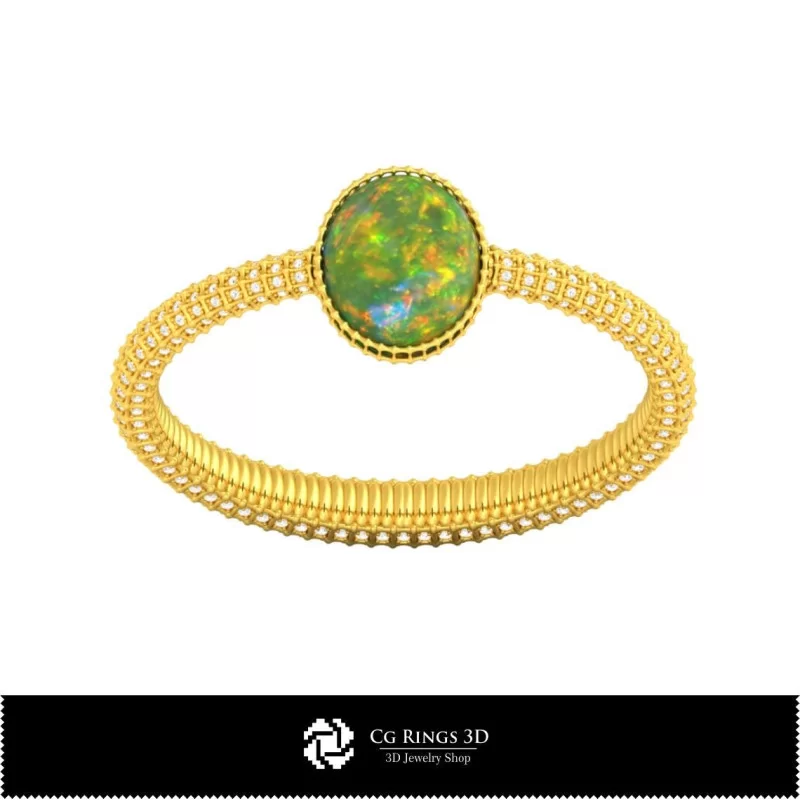 Bracelet 3D CAO avec opale