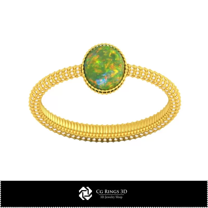 Pulsera CAD 3D con Ópalo