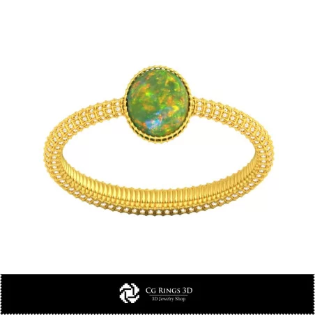 Brățară CAD 3D cu opal Acasă, Bijuterii CAD 3D, Brățări CAD 3D, Bijuterii vintage CAD 3D, Brățări 3D, Bangle 3D, Opal 3D