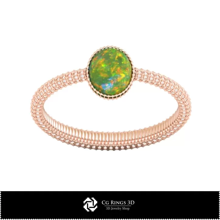 Brățară 3D CAD cu opal Brățară 3D CAD cu opal