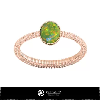 Bracelet CAD 3D avec opale, Bijoux CAD 3D, Bracelets CAD 3D, Bijoux vintage CAD 3D, Bracelets 3D, Jonc 3D, Bague/Bracelet opale