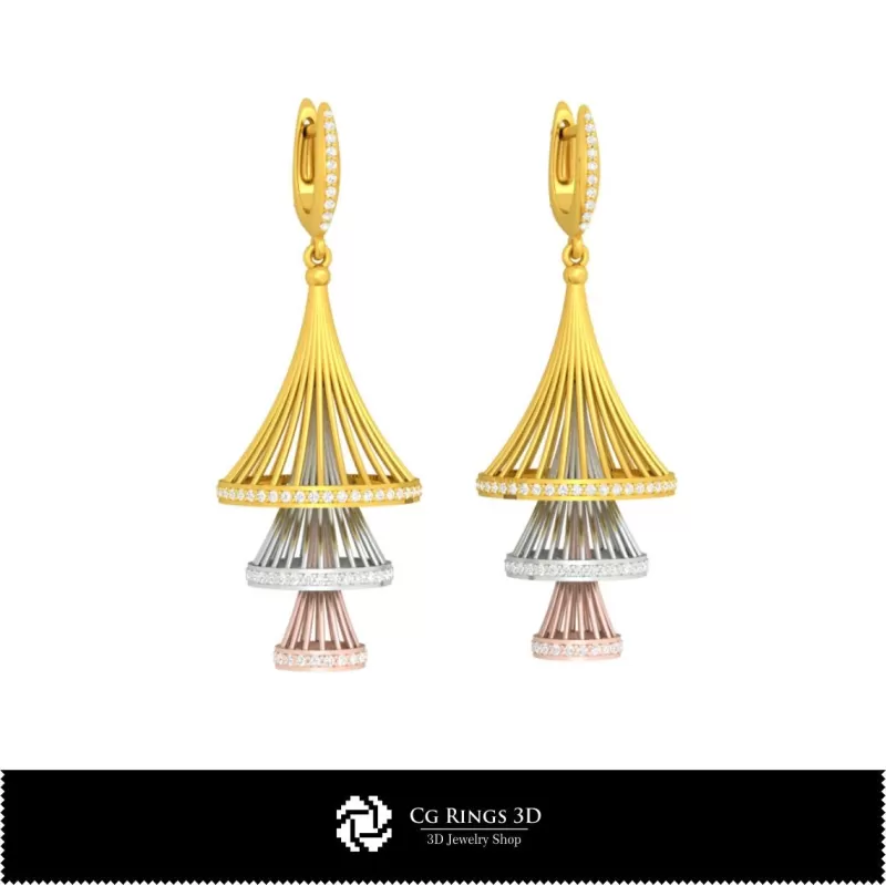 Boucles d'oreilles 3D CAO Boucles d'oreilles 3D CAO