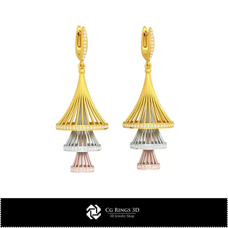Boucles d'oreilles 3D CAO