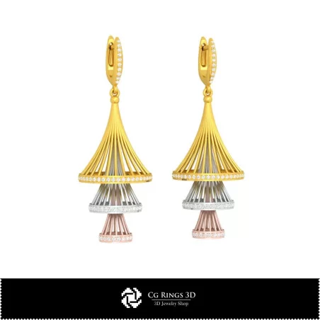 3D CAD Earrings Home, Bijuterii 3D , Cercei 3D CAD, Cercei Picatura 3D