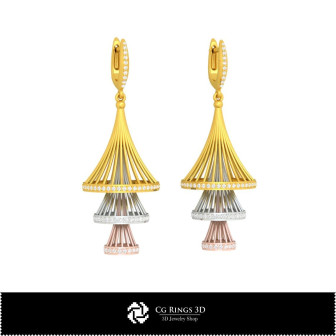 3D CAD Earrings  Home, Bijuterii 3D , Cercei 3D  CAD, Cercei Picatura 3D