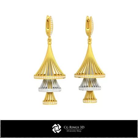 Boucles d'oreilles 3D CAO