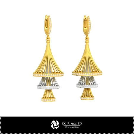 Boucles d'oreilles 3D CAO