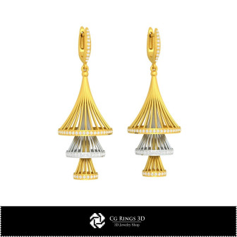 3D CAD Earrings  Home, Bijuterii 3D , Cercei 3D  CAD, Cercei Picatura 3D