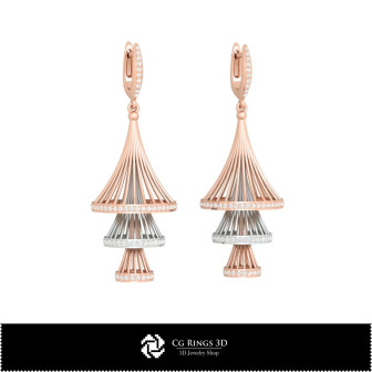 3D CAD Earrings Home, Bijoux 3D CAO, Boucles D'oreilles 3D CAO, Boucles D'oreilles 3D 