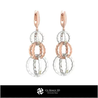 3D CAD Earrings Home, Bijoux 3D CAO, Boucles D'oreilles 3D CAO, Boucles D'oreilles 3D 