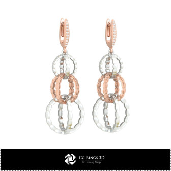 3D CAD Earrings Home, Bijuterii 3D , Cercei 3D  CAD, Cercei Picatura 3D