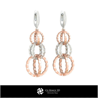 3D CAD Earrings Home, Bijuterii 3D , Cercei 3D  CAD, Cercei Picatura 3D