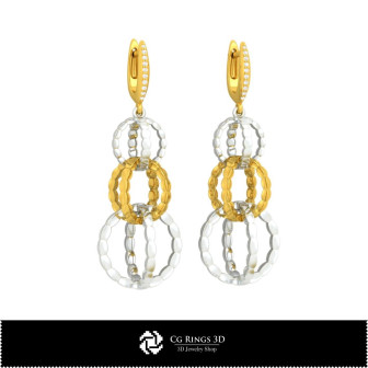 3D CAD Earrings Home, Bijoux 3D CAO, Boucles D'oreilles 3D CAO, Boucles D'oreilles 3D 