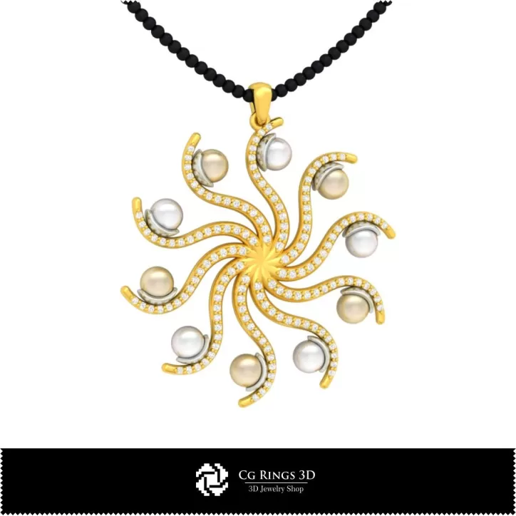 Ciondolo 3D CAD con Perle Ciondolo 3D CAD con Perle