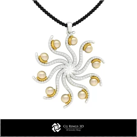 Pendentif 3D CAO avec perles