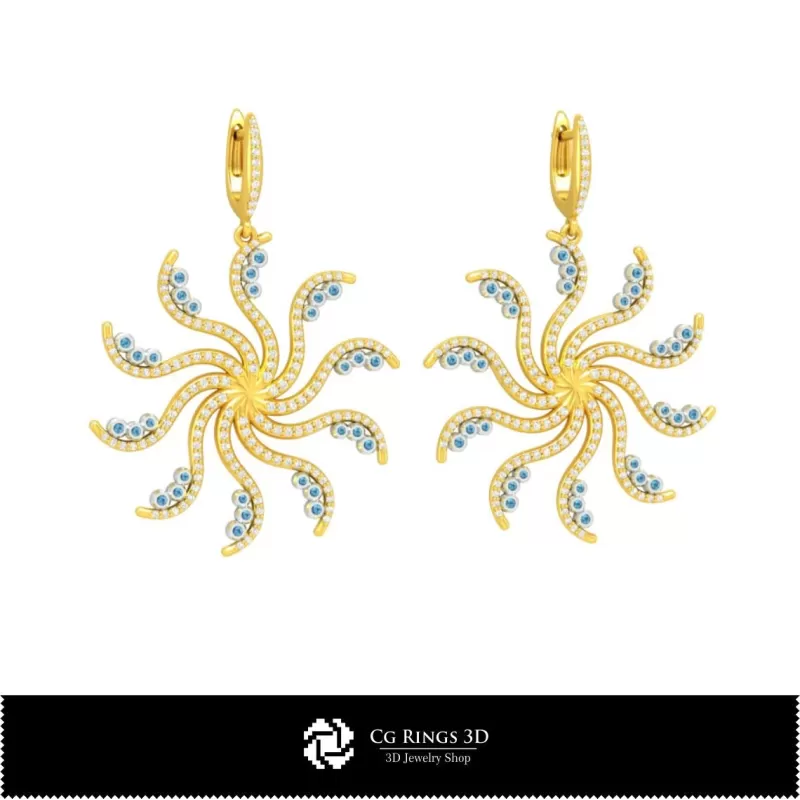 Boucles d'oreilles 3D CAO