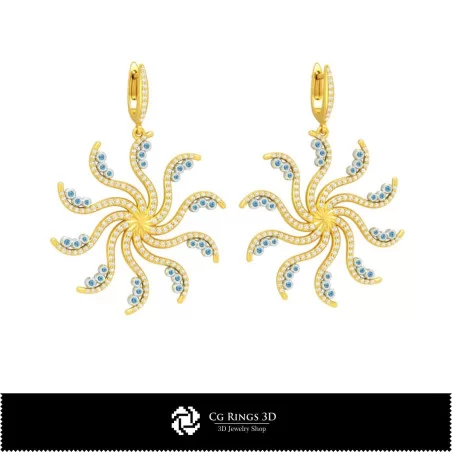 Boucles d'oreilles 3D CAO