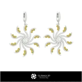 Boucles d'oreilles 3D CAO