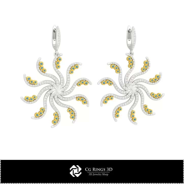 Boucles d'oreilles 3D CAO