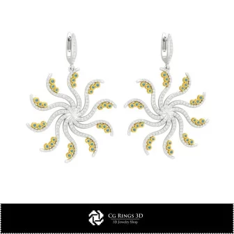 Boucles d'oreilles DAO 3D, Bijoux DAO 3D, Boucles d'oreilles DAO 3D, Boucles d'oreilles diamant 3D, Boucles d'oreilles perle 3D