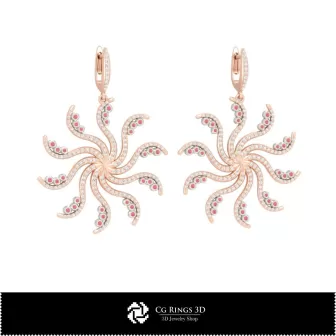 Boucles d'oreilles DAO 3D, Bijoux DAO 3D, Boucles d'oreilles DAO 3D, Boucles d'oreilles diamant 3D, Boucles d'oreilles perle 3D